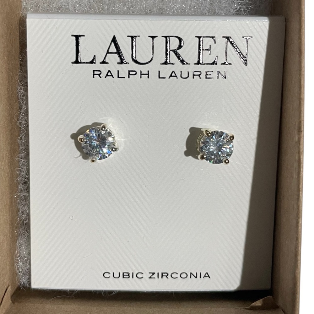 LAUREN RALPH LAUREN Cubic Zirconia Stud Earrings - Picture 2 of 6